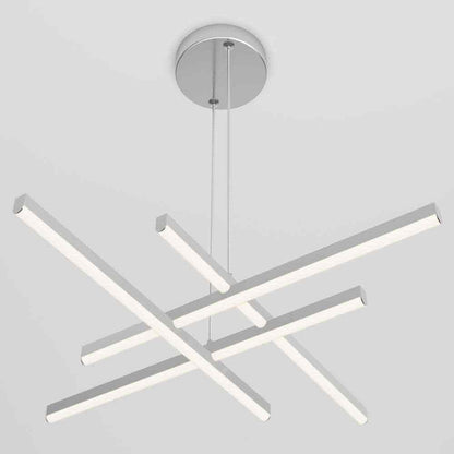 Artika Grid 30-Watt 1 Light Chrome Modern 3 CCT Integrated LED Pendant Fixture