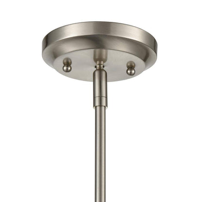 Light Society Sienna 1-Light Satin Nickel Pendant with Clear Glass Shade