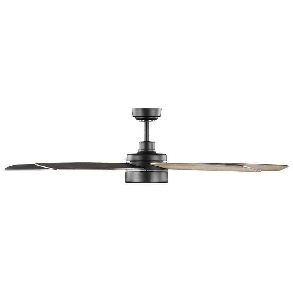 Home Decorators Driskol 60 in. LED Matte Black Smart Ceiling Fan w/ Remote