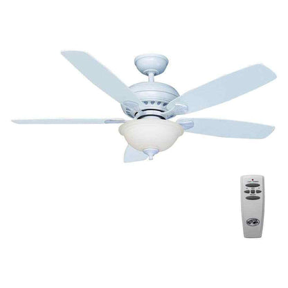 Hampton Bay Southwind 52 in. Indoor LED Matte White Ceiling Fan w/ Remote