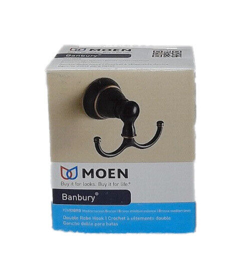 MOEN Banbury Double Robe Hook in Mediterranean Bronze Y2603BRB