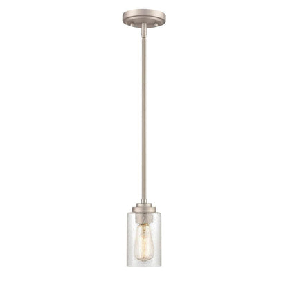 Millennium Lighting Moven 1-Light 5 in. Satin Nickel Hardwired Mini-Pendant