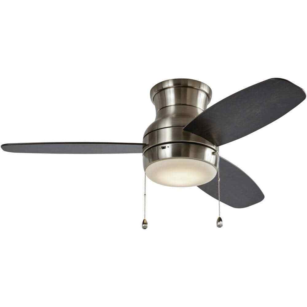 Home Decorators Ashby Park 44 in. LED Brushed Nickel Ceiling Fan w/ Light Kit