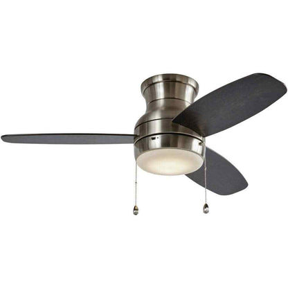 Home Decorators Ashby Park 44 in. LED Brushed Nickel Ceiling Fan w/ Light Kit