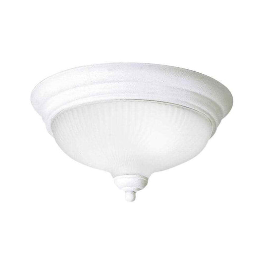 Progress Lighting 12.75 in. Swirled Glass 2-Light White LED Flush Mount