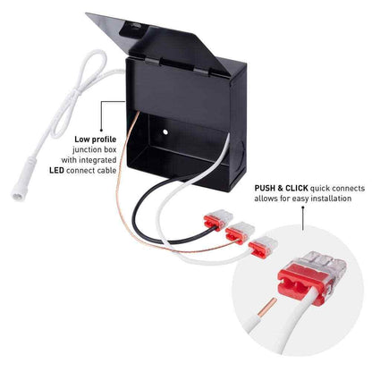 Commercial Electric 6 in. Selectable Canless Recessed Integrated Kit Matte Black
