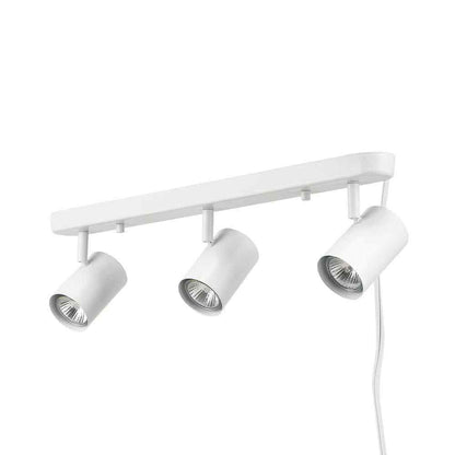 Globe Electric Dale 3-Light Matte White Plug-In Linear Track Lighting Kit