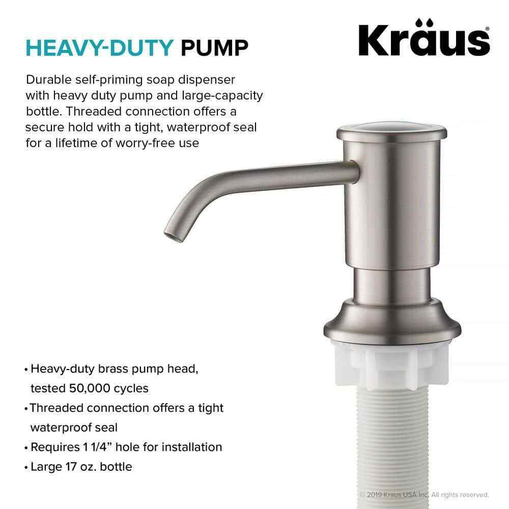 KRAUS Kitchen Soap Dispenser in Spot Free Stainless Steel KSD-80SFS