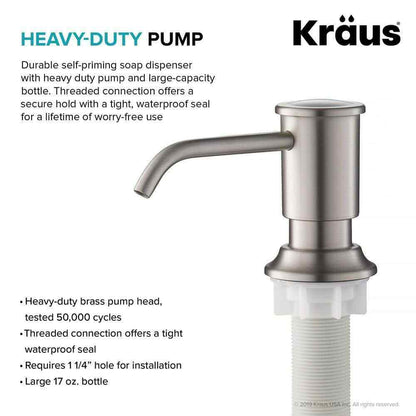 KRAUS Kitchen Soap Dispenser in Spot Free Stainless Steel KSD-80SFS