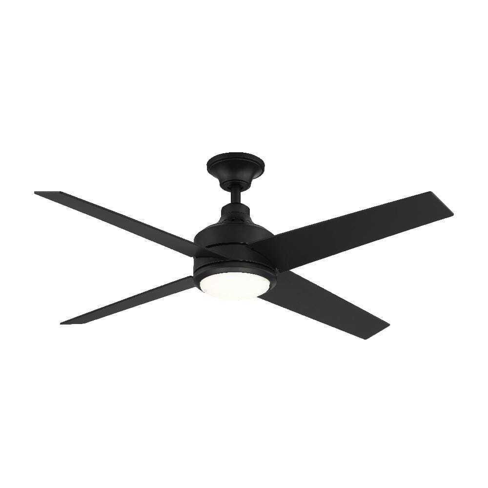 Home Decorators Mercer 52 in. LED Indoor Black Ceiling Fan w/ Light and Remote