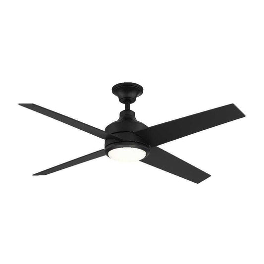 Home Decorators Mercer 52 in. LED Indoor Black Ceiling Fan w/ Light and Remote