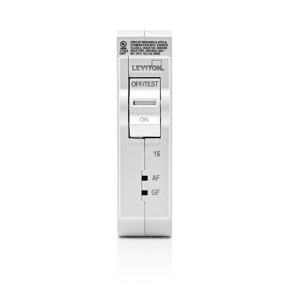 Leviton Branch Circuit Breaker AFCI/GFCI 1-Pole 15 Amp 120-V Hydraulic Magnetic