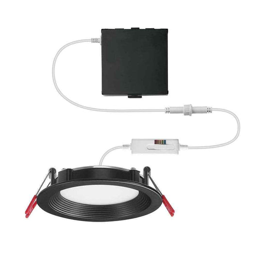 Commercial Electric 4 in. Matte Black Slim Canless Recessed Integrated LED Kit