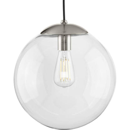 Progress Lighting Atwell 1-Light Brushed Nickel Large Pendant Hanging Light