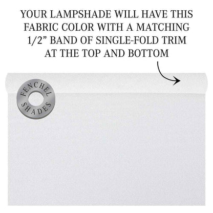 Fenchel Shades 18 in x 18 in. x 12 in. Height Drum Lamp Shade - Linen White