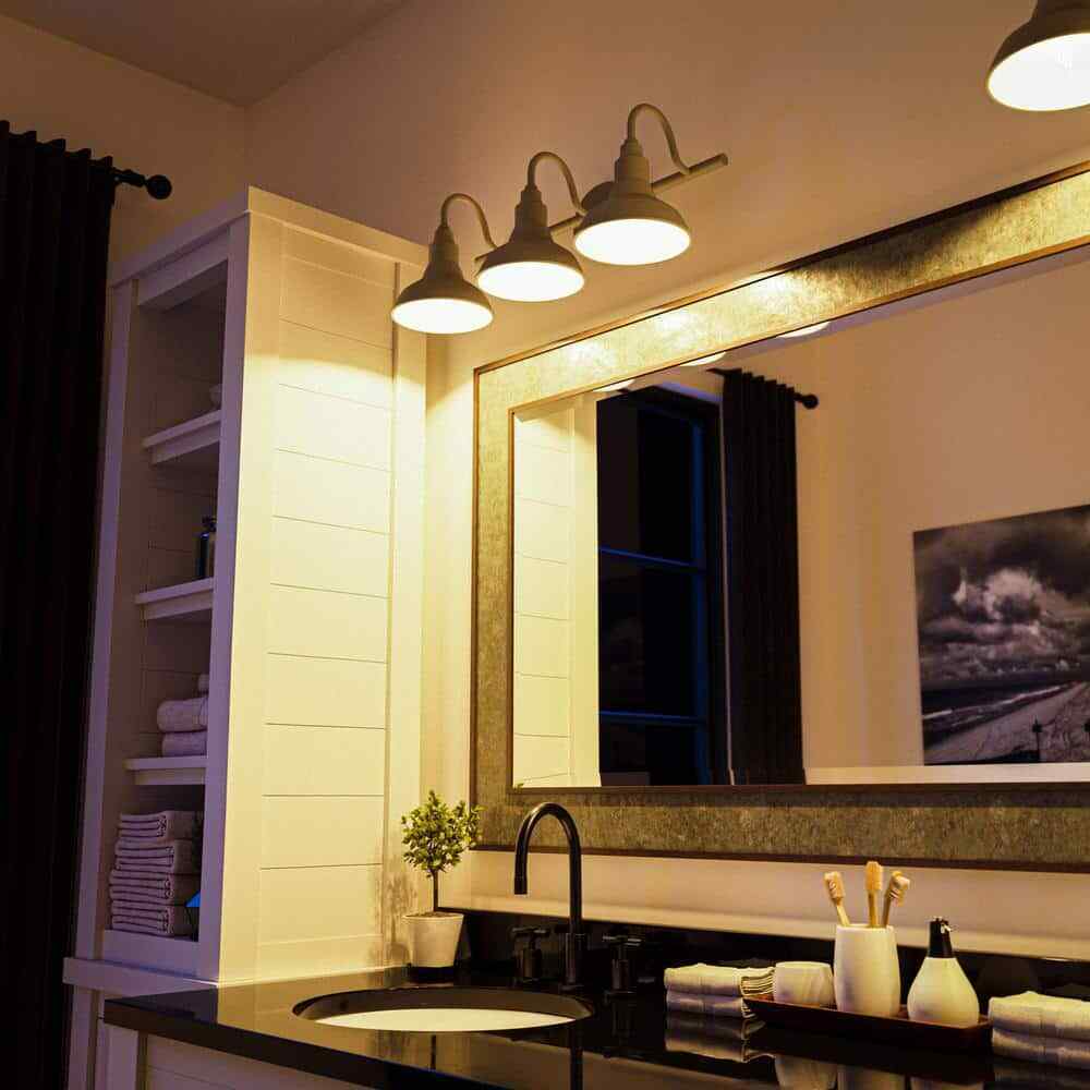Hampton Bay Kelford 24 in. 3-Light Grey Bath Vanity Light HDP99185GRN