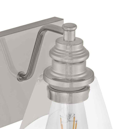 Hampton Bay Manor 24" 3-Light Polished Nickel Industrial Bathroom Vanity Light