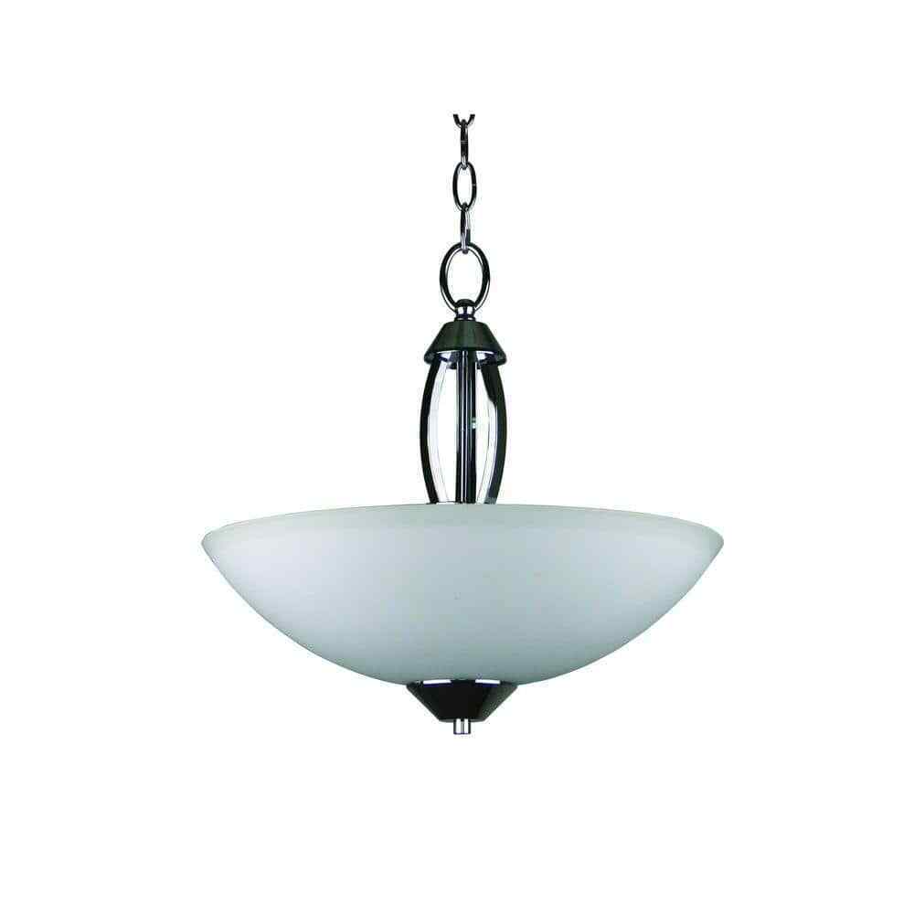 Yosemite Home Decor Paloma Collection 3-Light Chrome Bowl Pendant