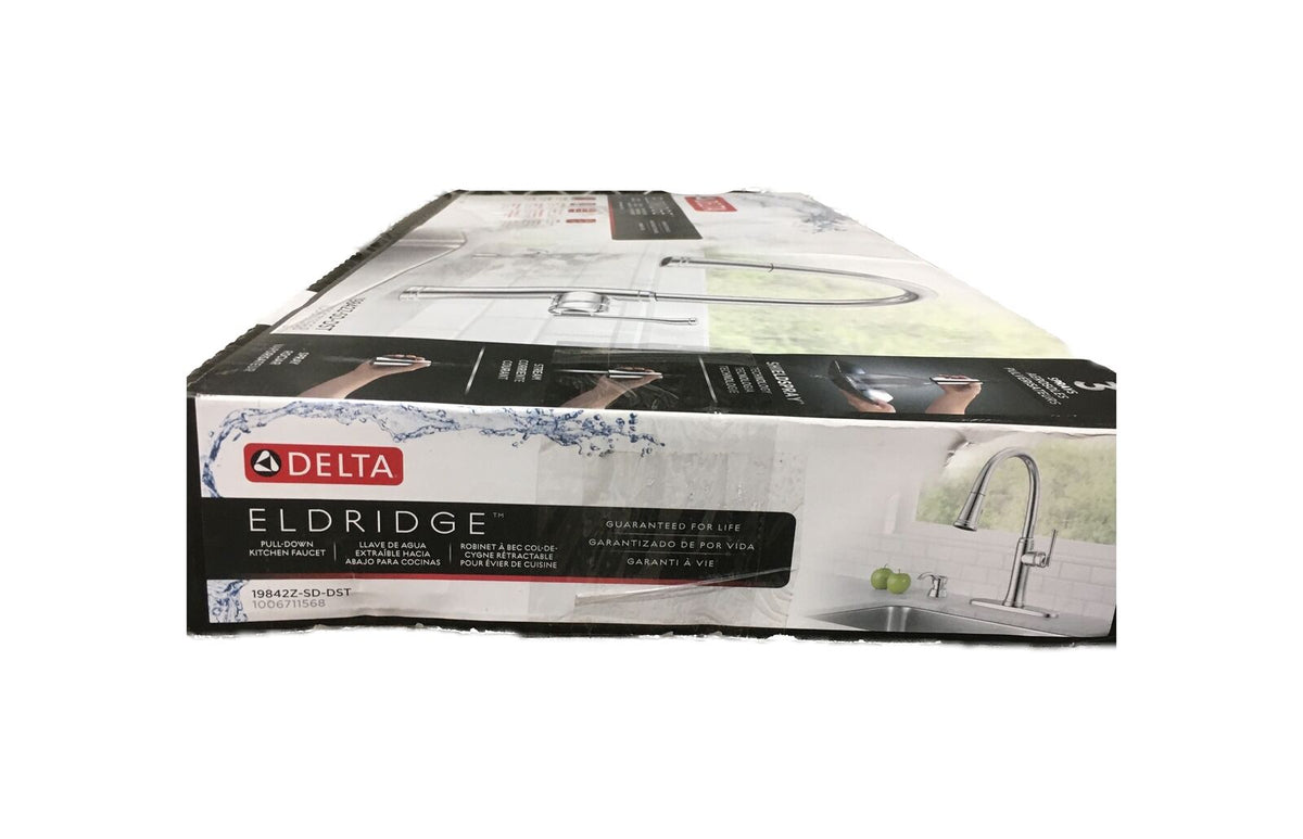 Delta R112181 Sprayer Delta Eldridge Pull Down Sprayer Kitchen Faucet w/ ShieldSpray Polishe ...