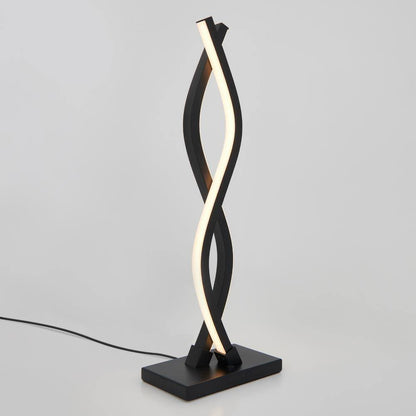 Artika Wave 18 in. Black Modern Dimmable Table Lamp for Living Room TL-WA-BL
