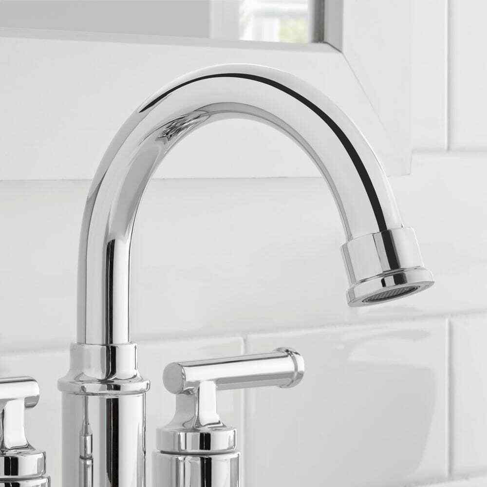 Glacier Bay Oswell 4 in. Centerset Double Handle High-Arc Bathroom Faucet Chrome