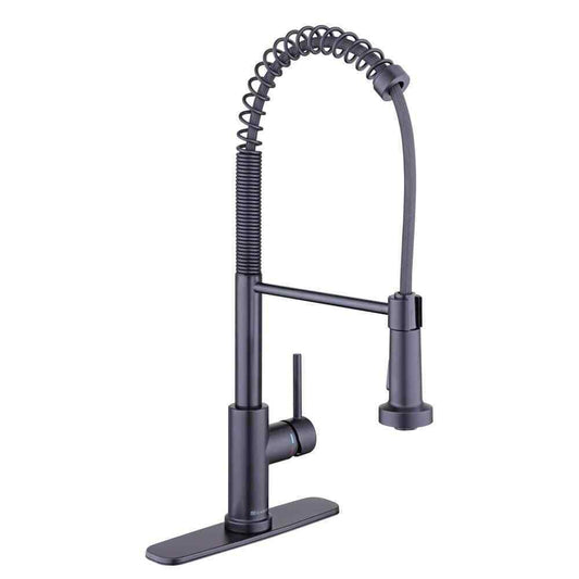 Glacier Bay Paulina One-Handle  Pull Down Sprayer Kitchen Faucet in Matte Black
