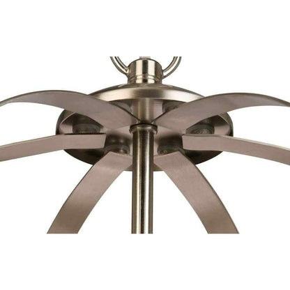 Hampton Bay Findlay 3-Light Brushed Nickel Chandelier w/ Etched White Glass