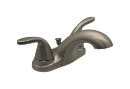 MOEN Adler 4 in. Centerset 2-Handle Low-Arc Bathroom Faucet Brushed Nickel