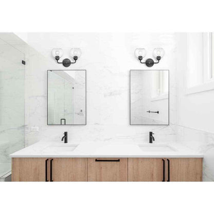 Home Decorators Collection Jill 16 in. 2-Light Black Vanity Light