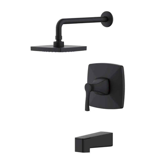 Glacier Bay Calandine Single-Handle 1-Spray Tub and Shower Faucet in Matte Black