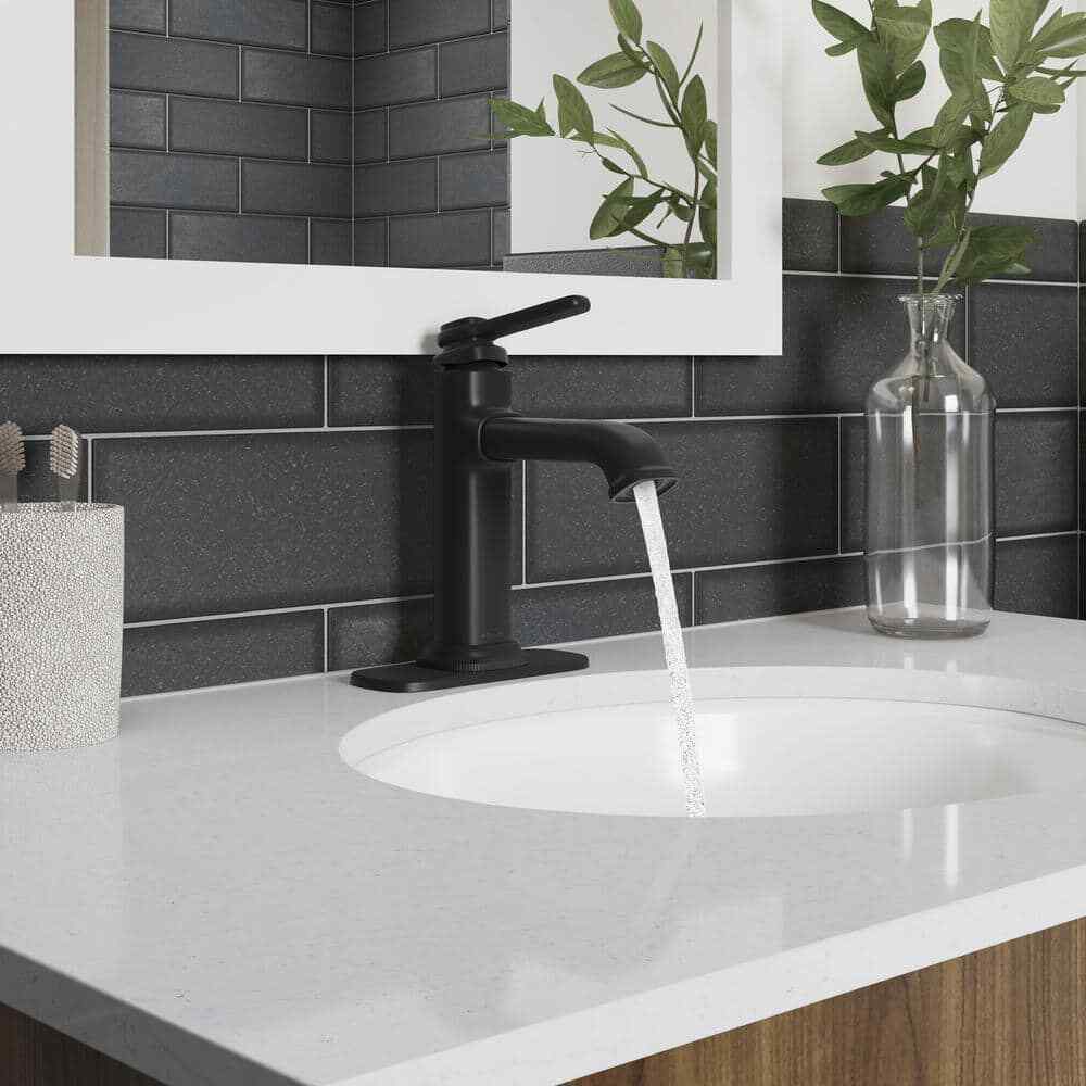 KOHLER Numista Single Hole Single-Handle Bathroom Faucet in Matte Black