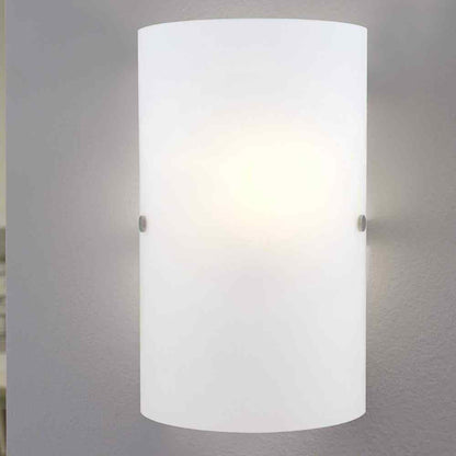 Eglo Troy 3 3 in. W x 11.8 in. H 1-Light Matte Nickel Wall Sconce w/ Glass Shade