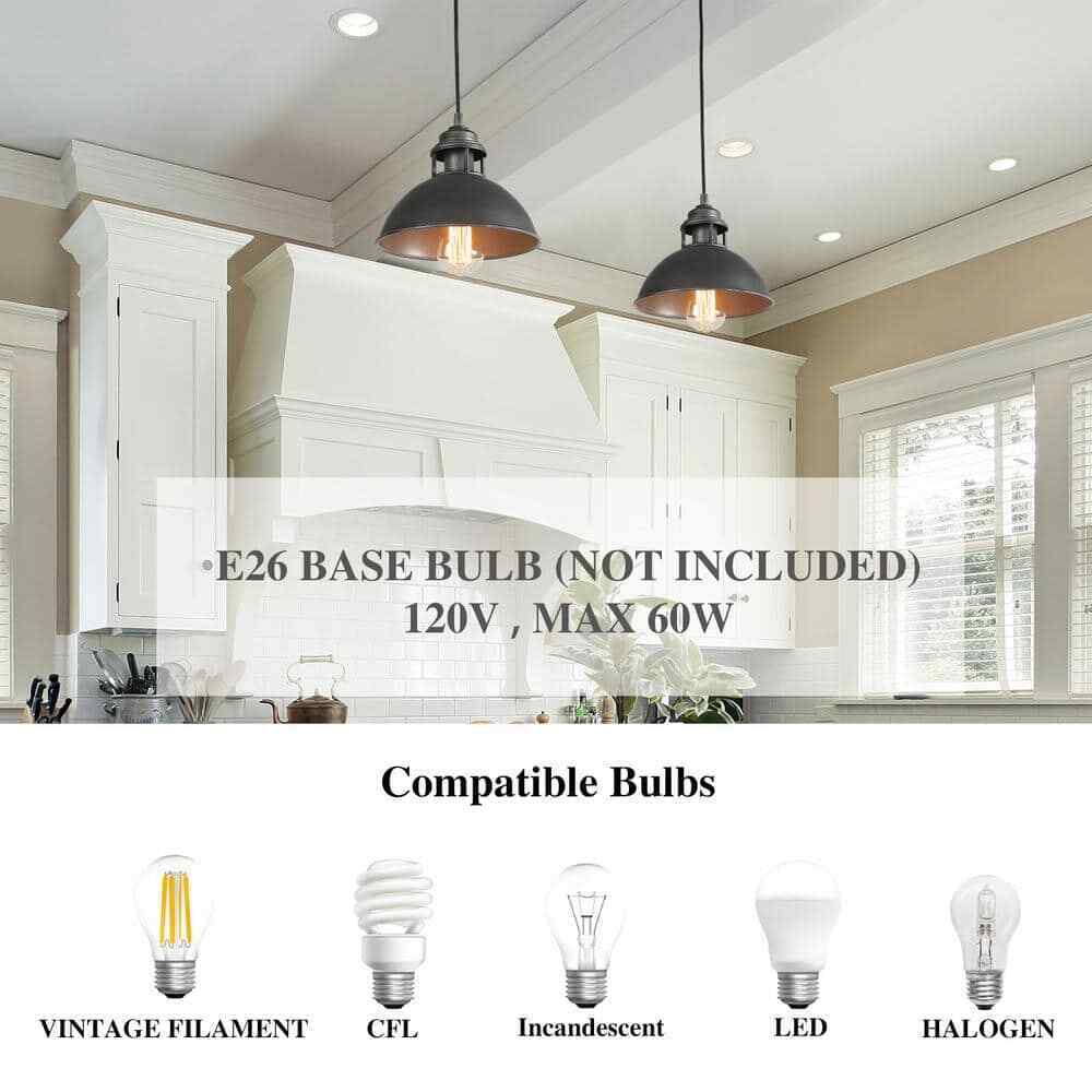 LNC 1-Light Industrial Farmhouse Barn Pendant Light Modern Pendant Ceiling Light