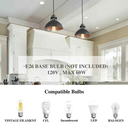 LNC 1-Light Industrial Farmhouse Barn Pendant Light Modern Pendant Ceiling Light
