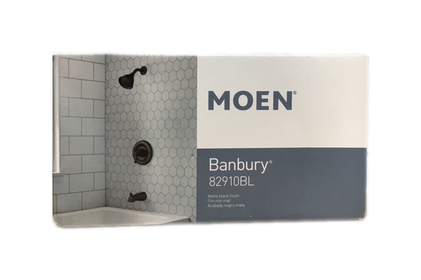 MOEN Banbury Trim Kit Tub + Shower Faucet Matte Black Valve and Handles Included