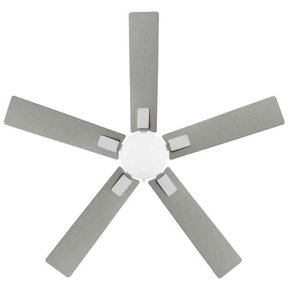 Hampton Bay 52 in. Corwin Indoor/Outdoor Silver LED Ceiling Fan with Light Kit