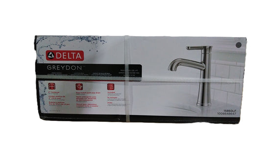 Delta Greydon Single Handle Single-Hole Bathroom Faucet in Polished Chrome
