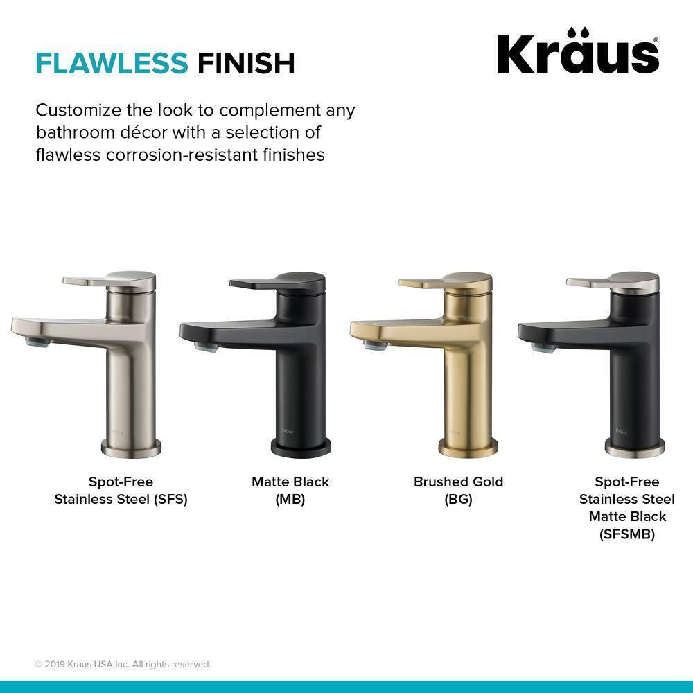 KRAUS Indy Single Hole Single-Handle Basin Bathroom Faucet