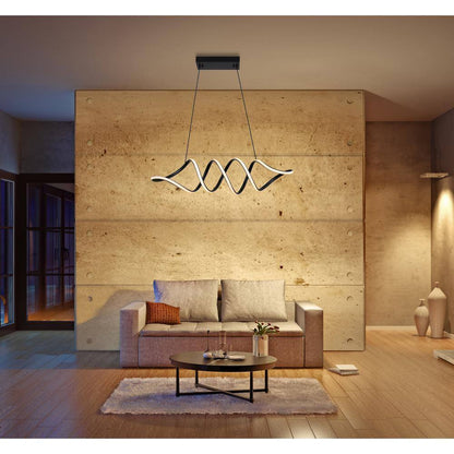 ARTIVA Infinito LED Black Modern Unique Statement Geometric Chandelier Pendant