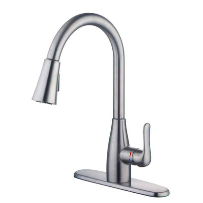 Glacier Bay McKenna 1-Handle Pull Down Sprayer Kitchen Faucet in Stainless Steel
