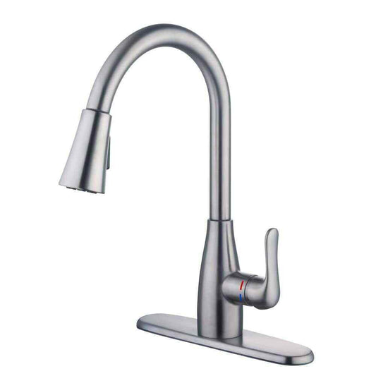 Glacier Bay McKenna 1-Handle Pull Down Sprayer Kitchen Faucet in Stainless Steel