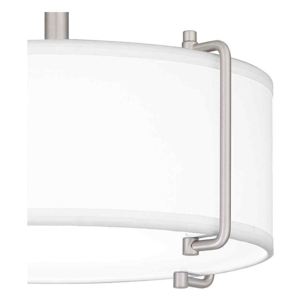 Home Decorators Brookley 14 in. 2-Light Brushed Nickel Semi-Flush Mount