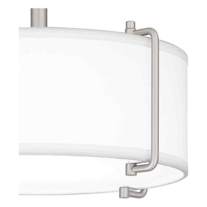 Home Decorators Brookley 14 in. 2-Light Brushed Nickel Semi-Flush Mount