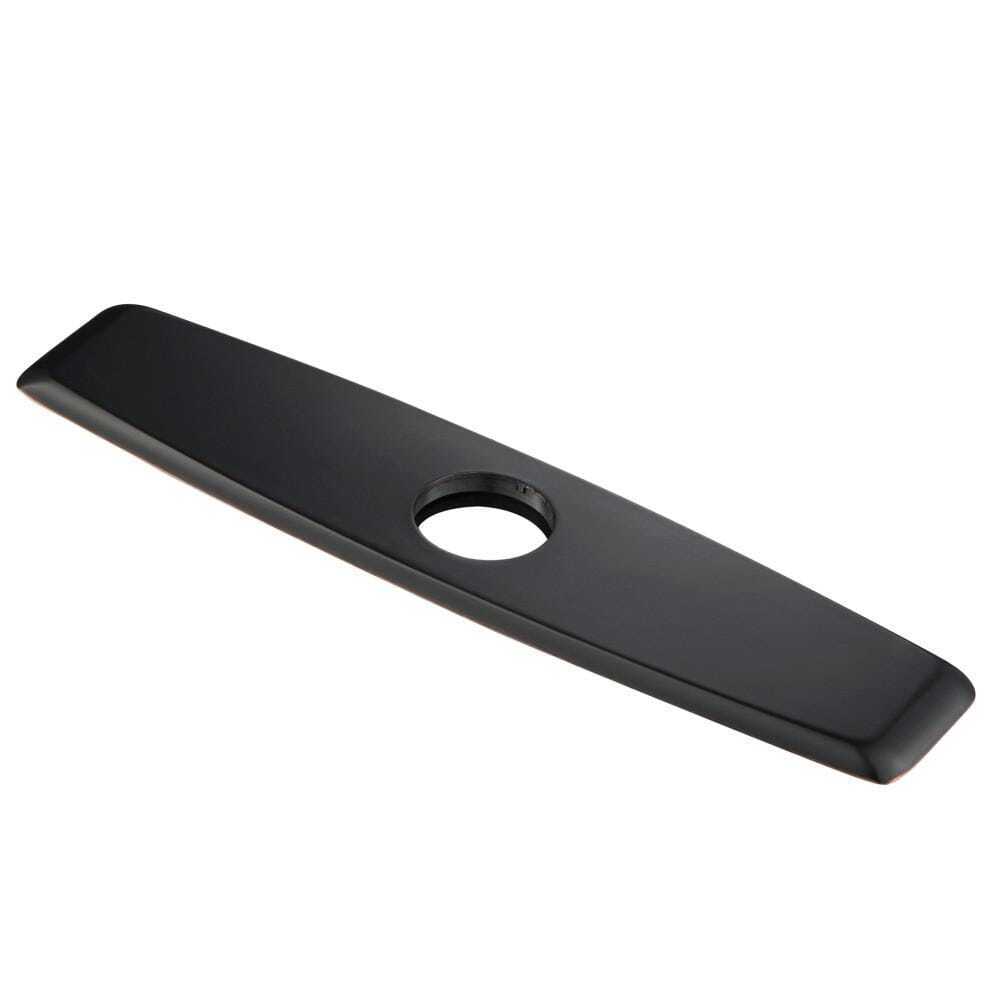 KRAUS 10.25 in. Stainless Steel Kitchen Faucet Single Hole Deck Plate, Black