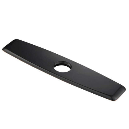 KRAUS 10.25 in. Stainless Steel Kitchen Faucet Single Hole Deck Plate, Black