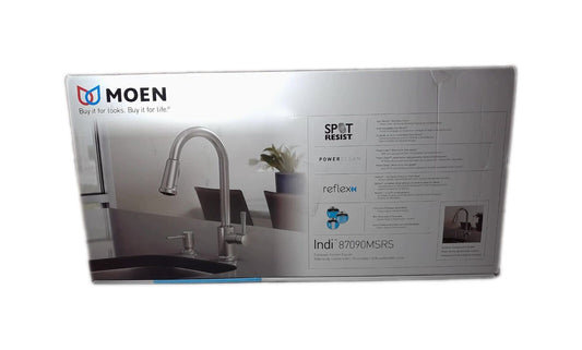 MOEN Indi Pull-Down Sprayer Kitchen Faucet w/ Reflex  Spot Resist Stainless