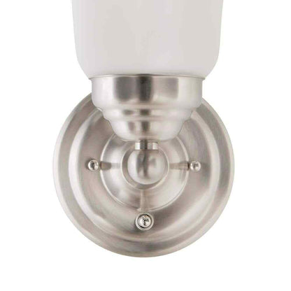 Hampton Bay Ashurst 1-Light Brushed Nickel Wall Sconce with Switch