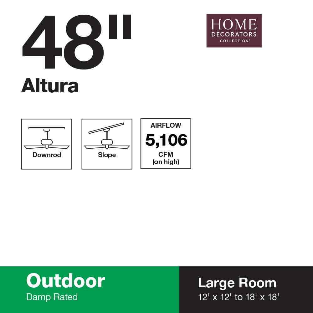 Home Decorators Altura 48 in. Indoor/Outdoor Bronze Ceiling Fan Reversable