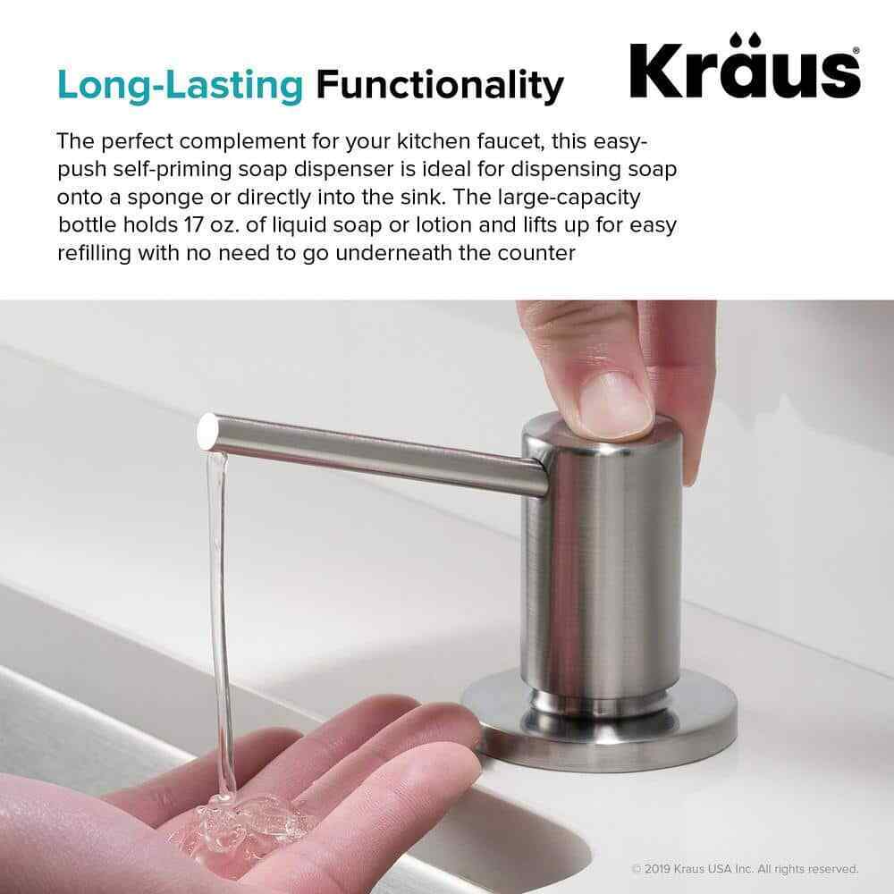 KRAUS Kitchen Soap and Lotion Dispenser in All-Brite Spot Free Stainless Steel