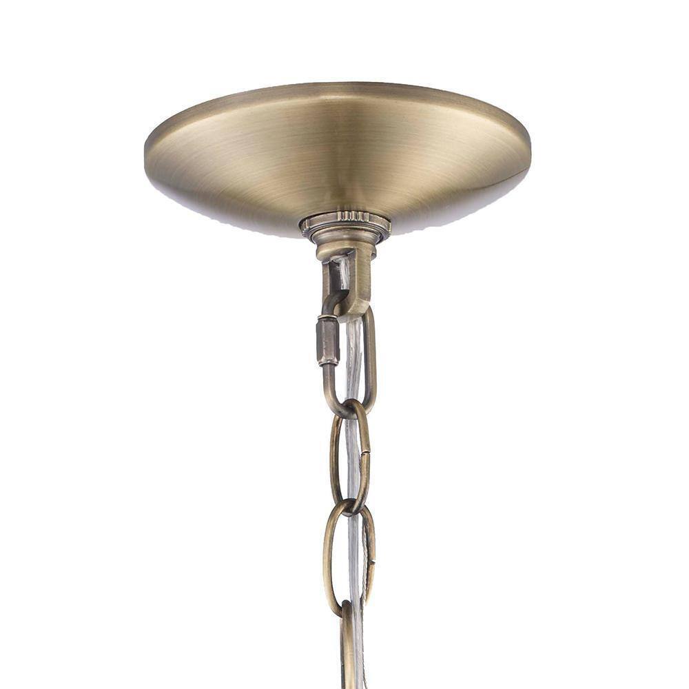 Home Decorators Weyburn 8-Light Brushed Brass Farmhouse Chandelier Light Fixture